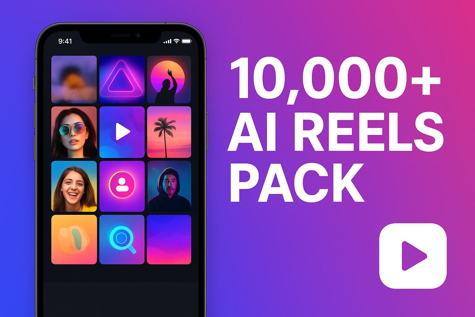 ai reels pack (10,000+ ready to use viral reels)